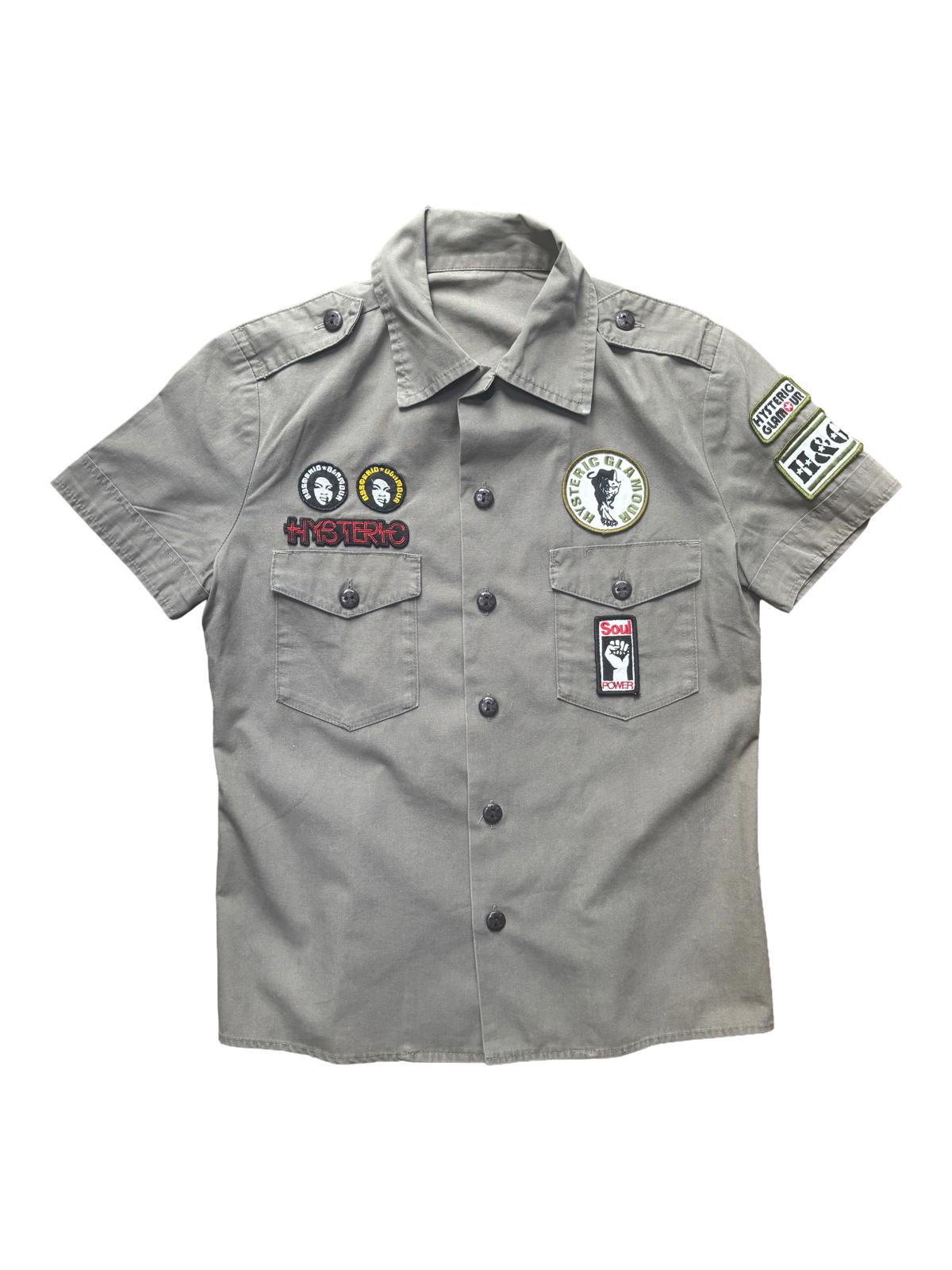 Hysteric Glamour Patch Shirt Grey Small