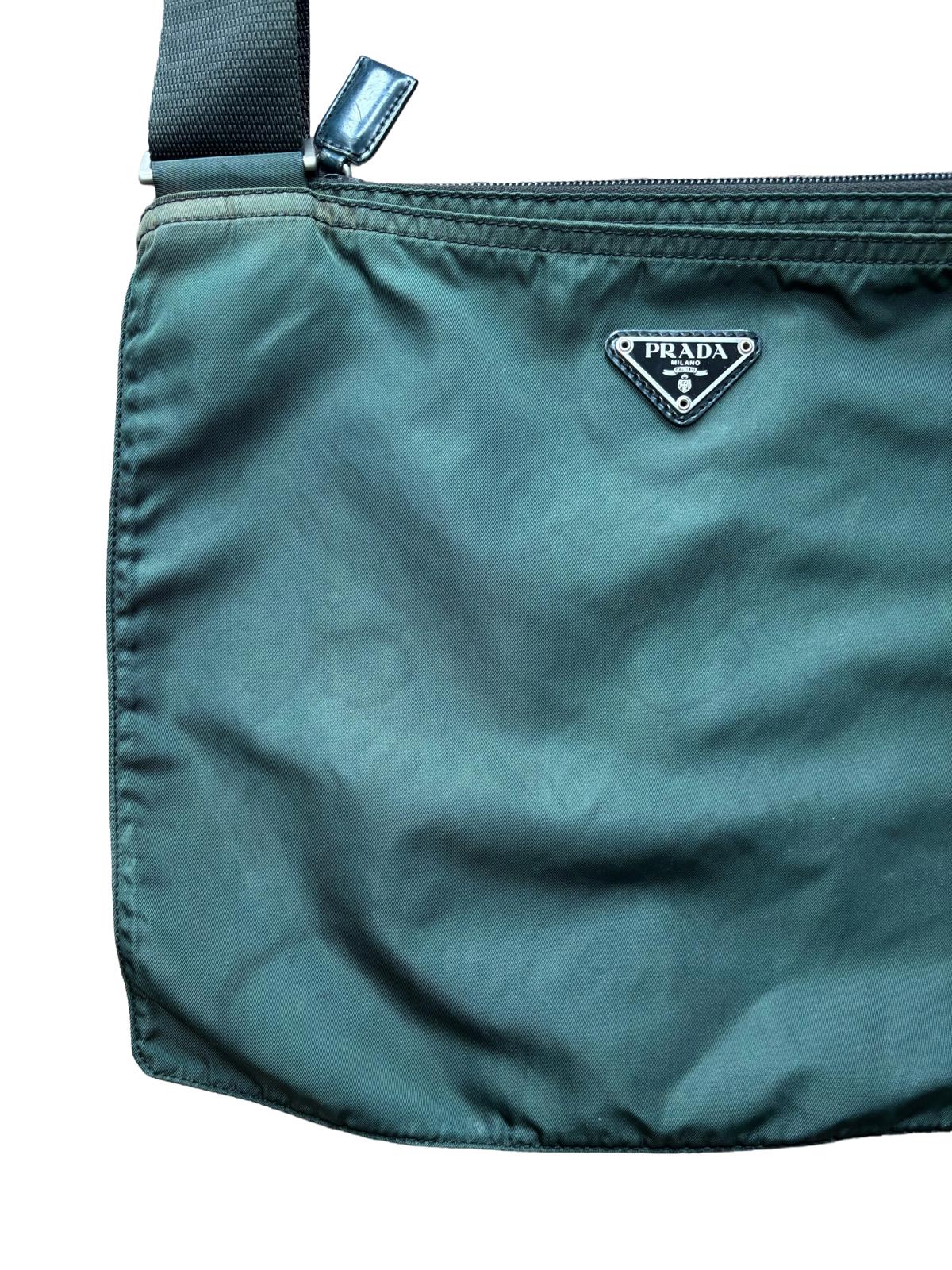 Prada Nylon Crossbody Shoulder Bag Green