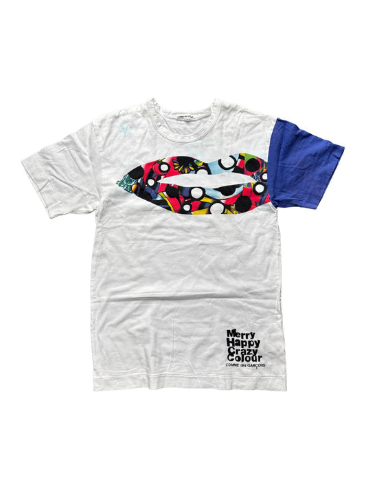 Comme des Garçons Merry Happy Crazy Colour T Shirt White S