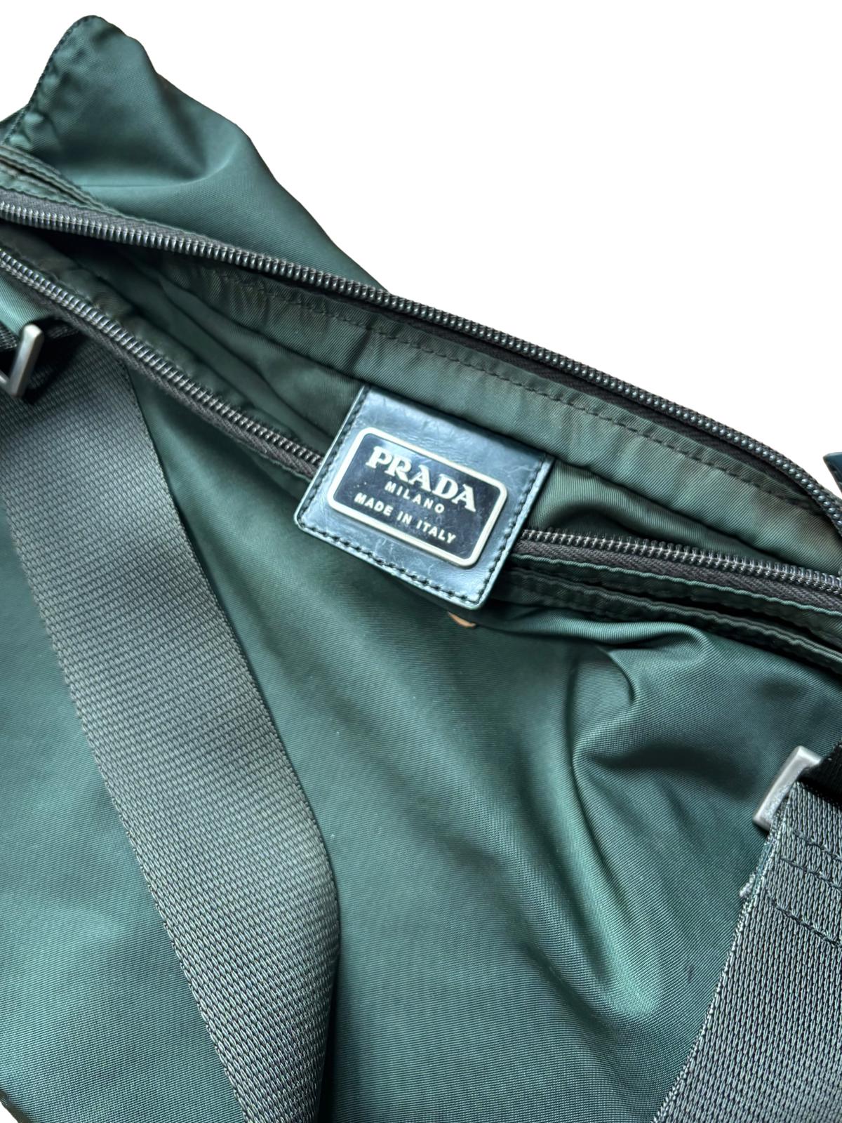 Prada Nylon Crossbody Shoulder Bag Green