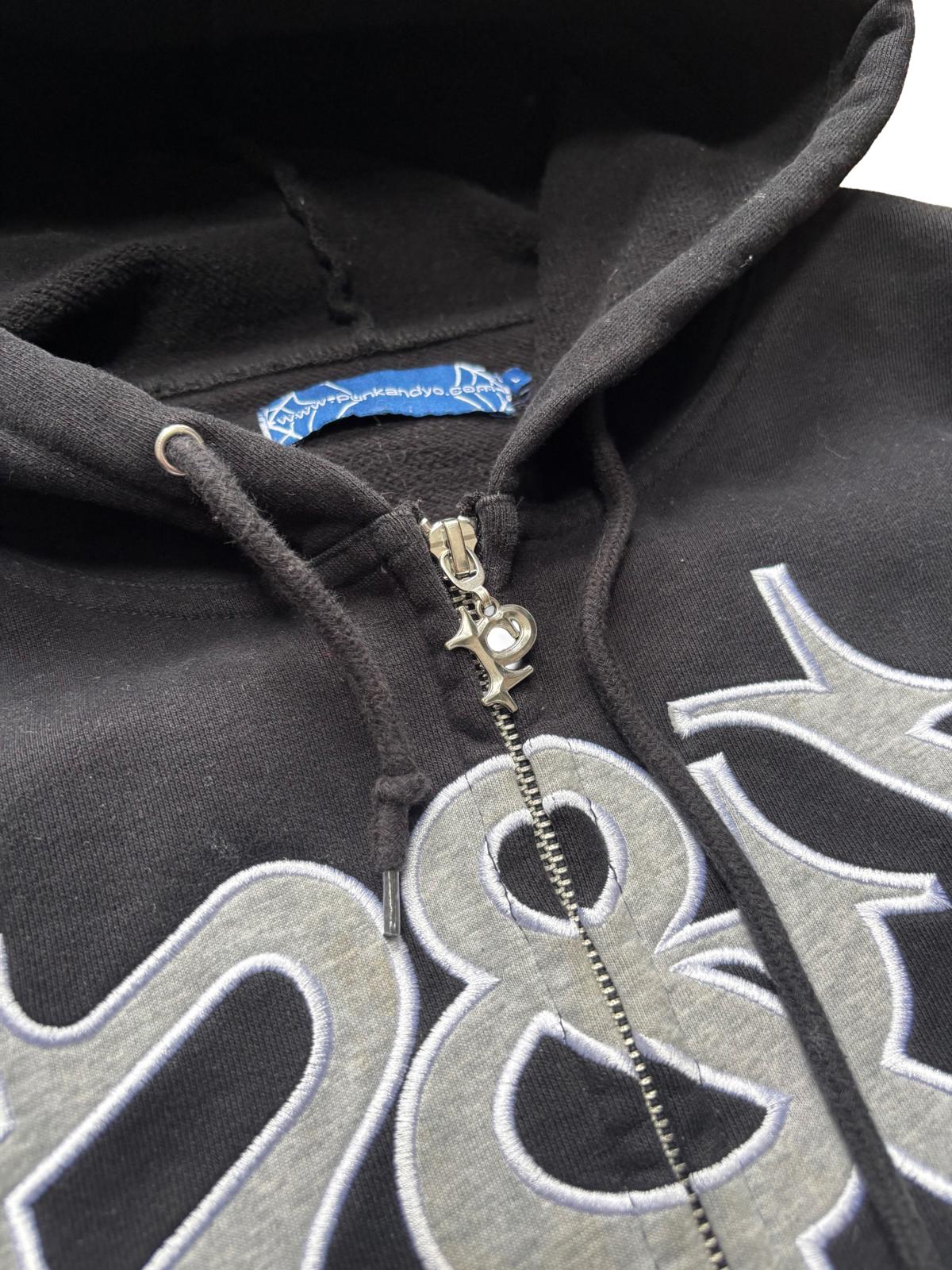 Punkandyo Zip Hoodie Black Large