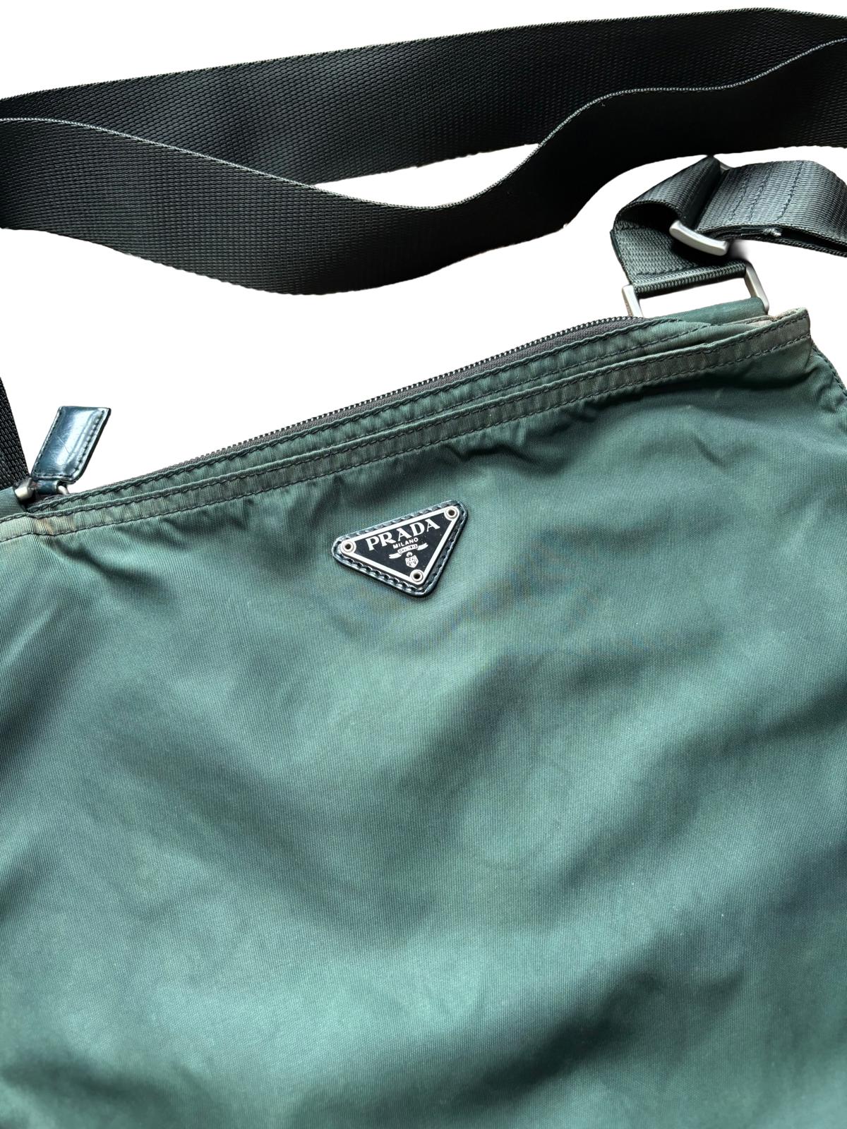 Prada Nylon Crossbody Shoulder Bag Green