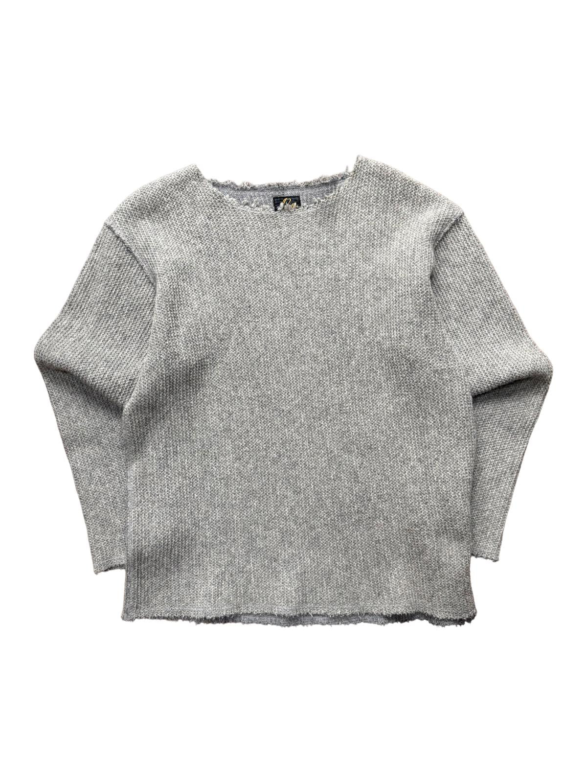 Needles Waffle Wool Knit Crewneck Grey S