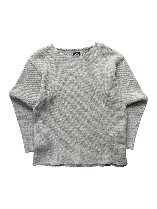 Needles Waffle Wool Knit Crewneck Grey S