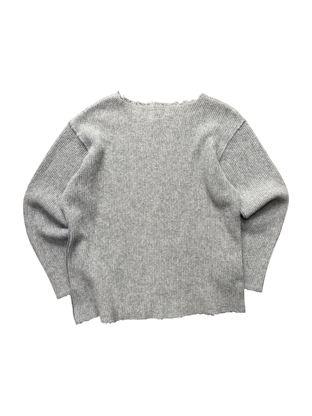 Needles Waffle Wool Knit Crewneck Grey S