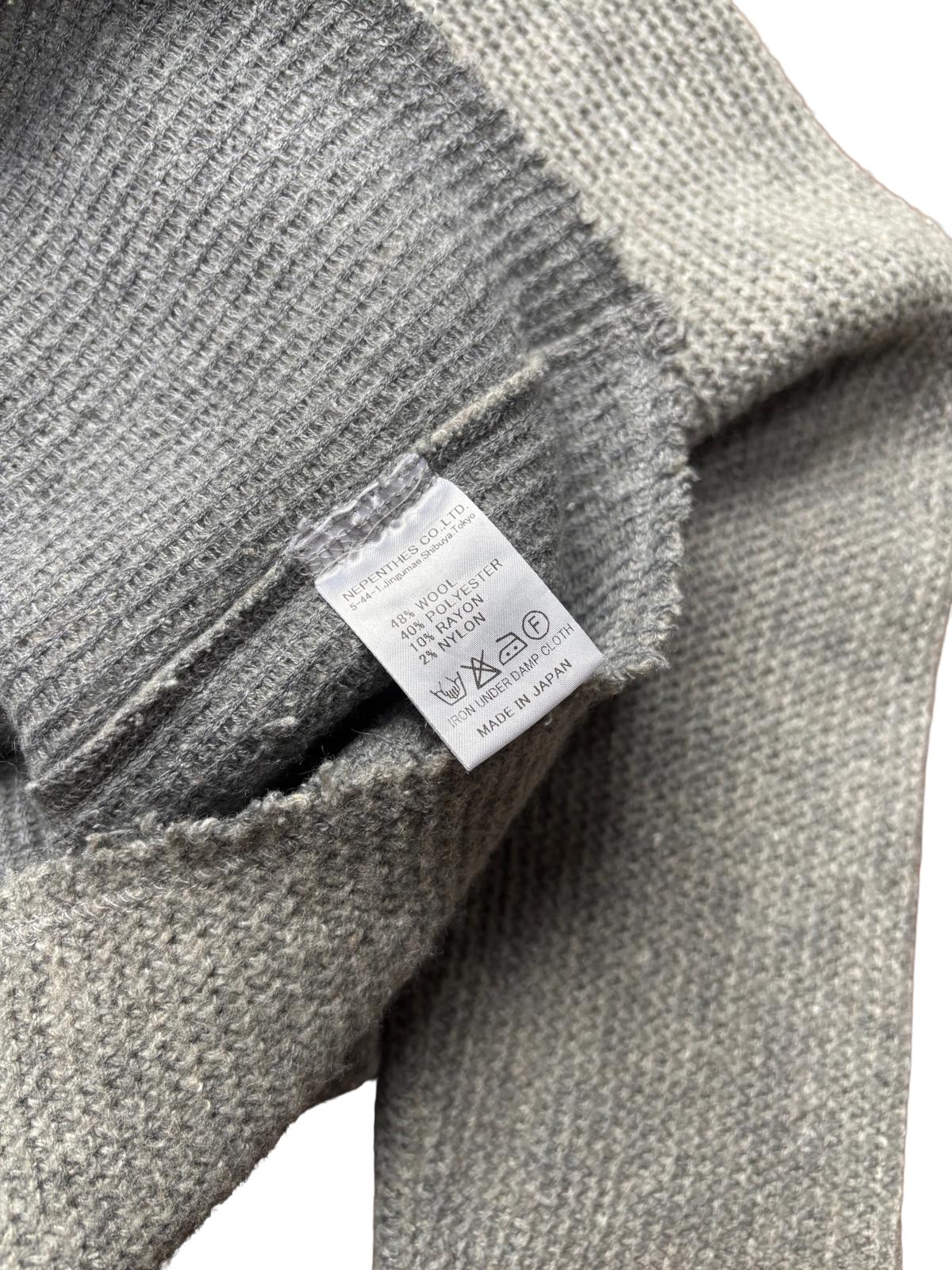 Needles Waffle Wool Knit Crewneck Grey S