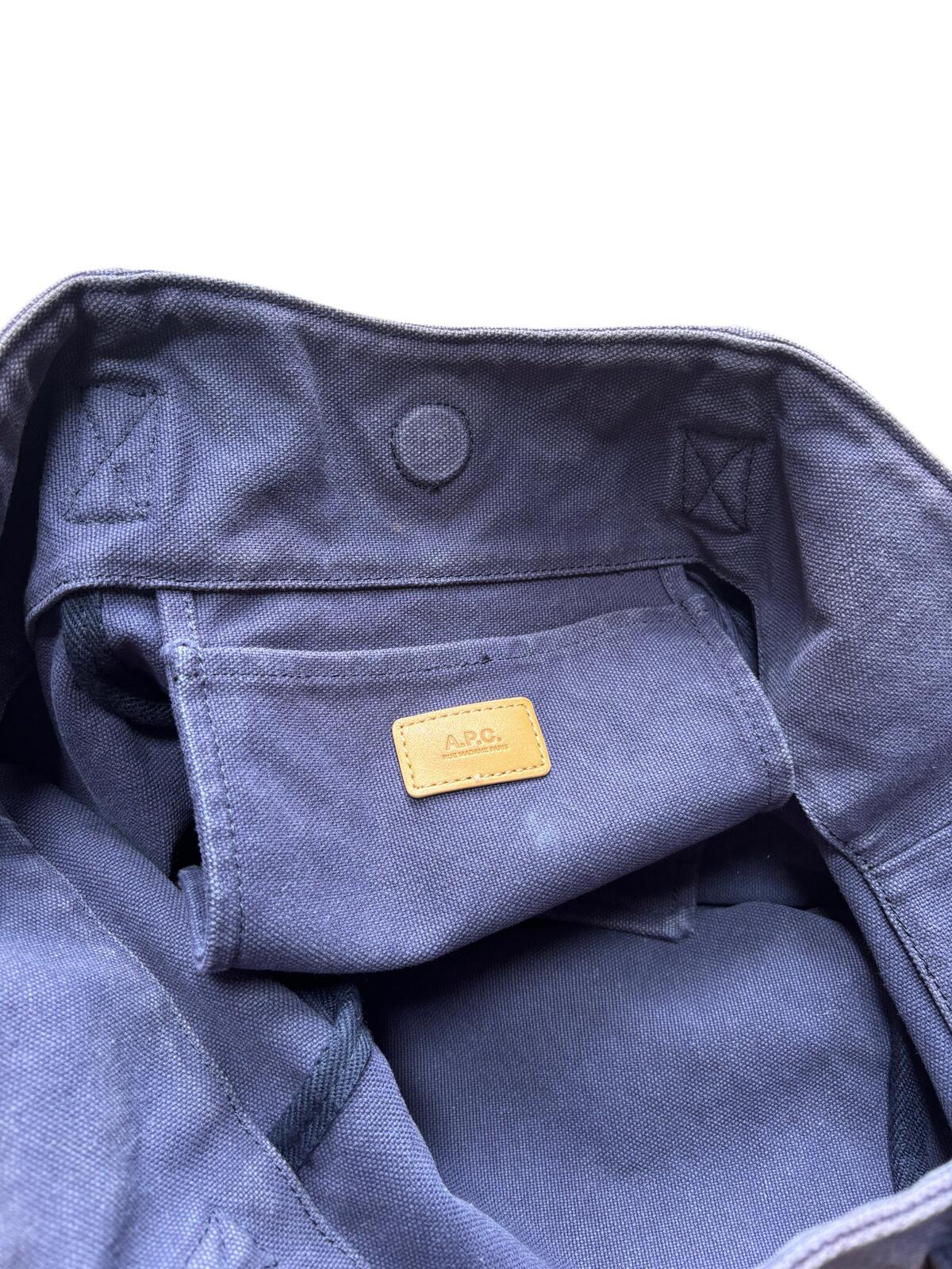 A.P.C. Anchor Logo Canvas Tote Bag Navy