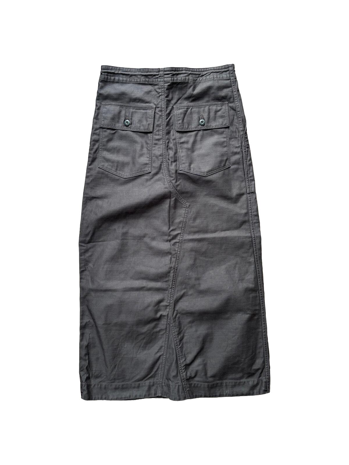 Needles fatigue maxi skirt black cotton UK 8 10