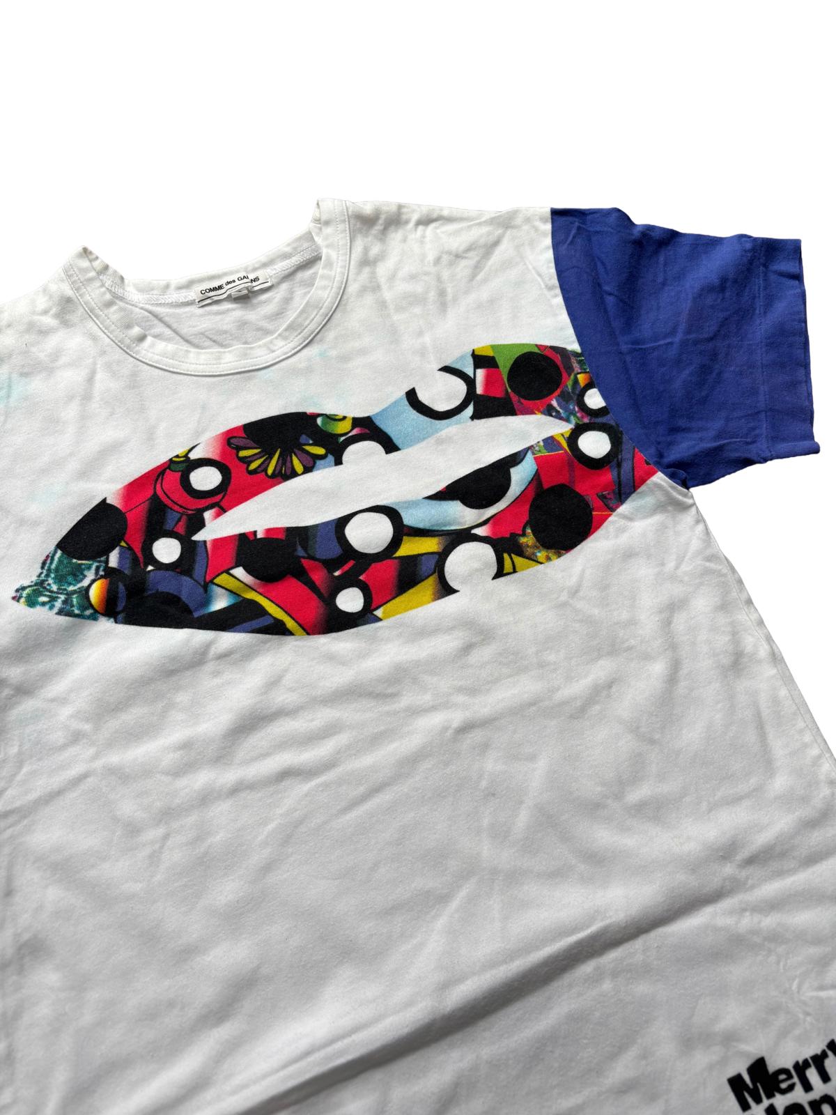 Comme des Garçons Merry Happy Crazy Colour T Shirt White S