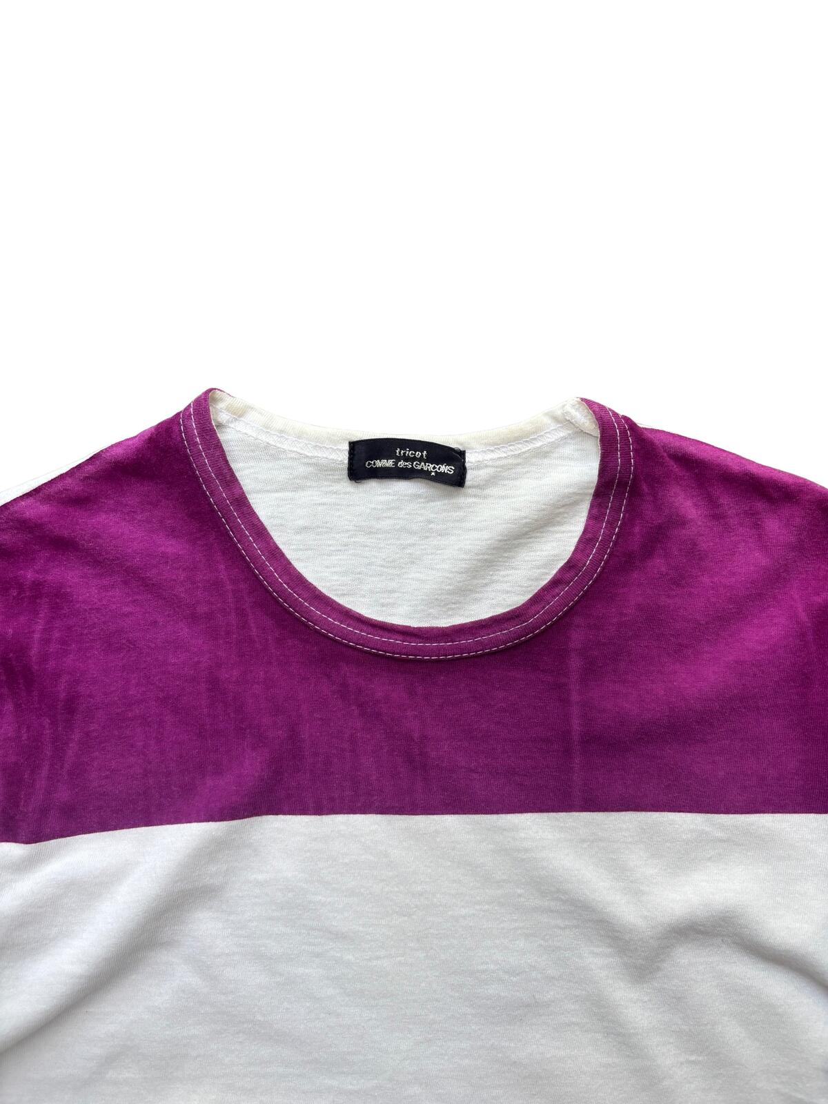Tricot CDG SS00 Glossy Tee Purple White S