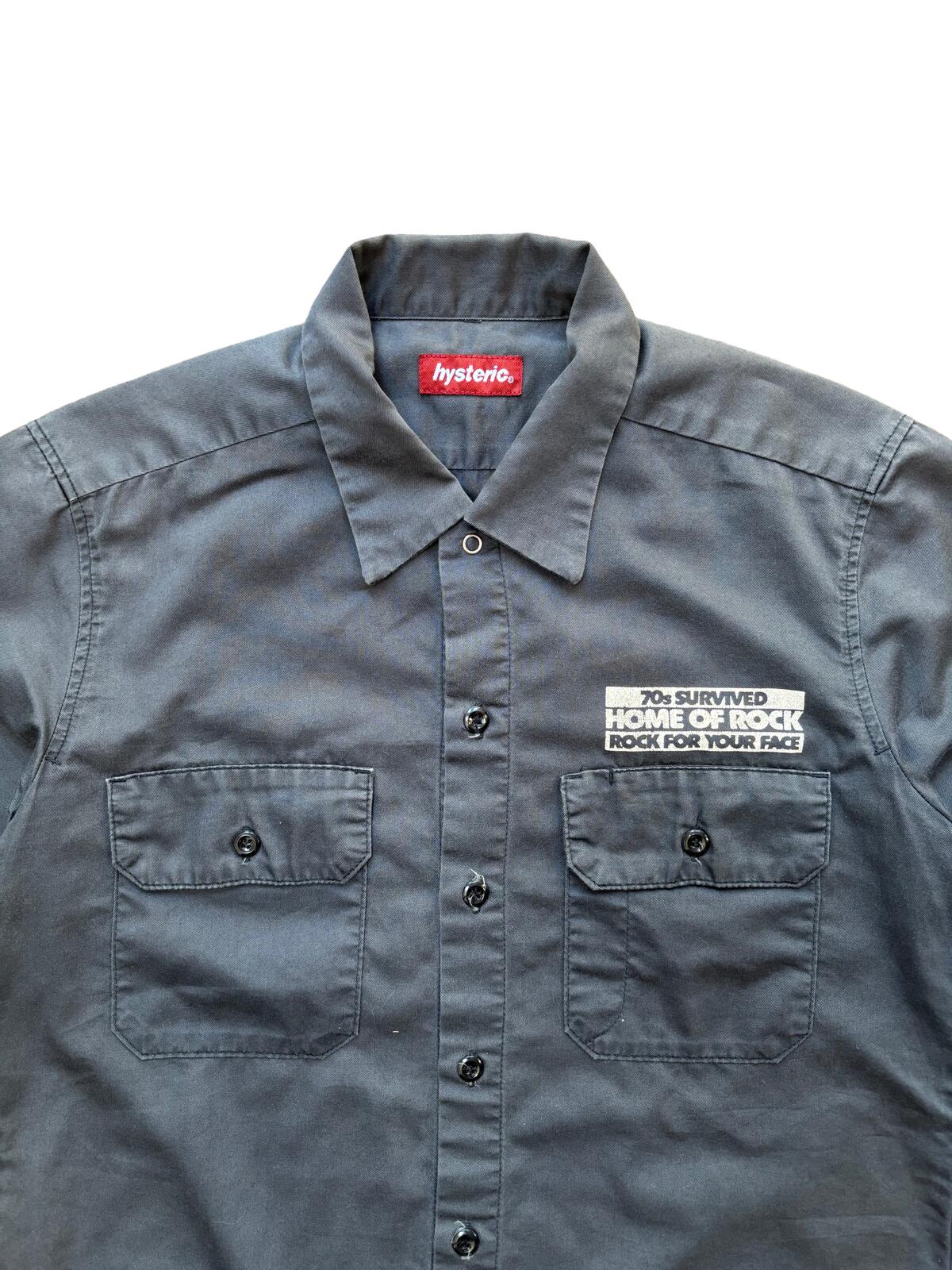 Hysteric Glamour Work Shirt Black Graphic S