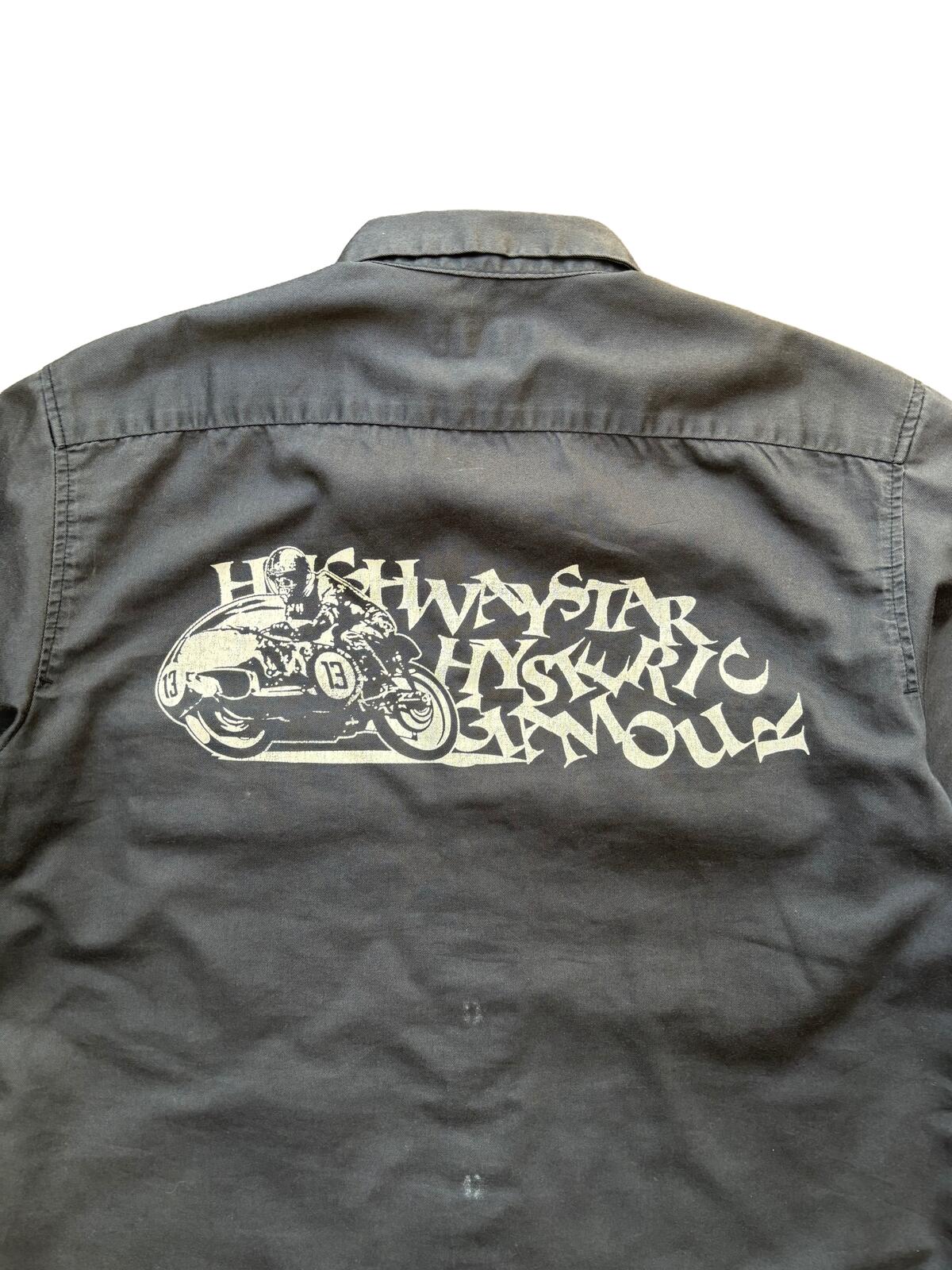 Hysteric Glamour Work Shirt Black Graphic S