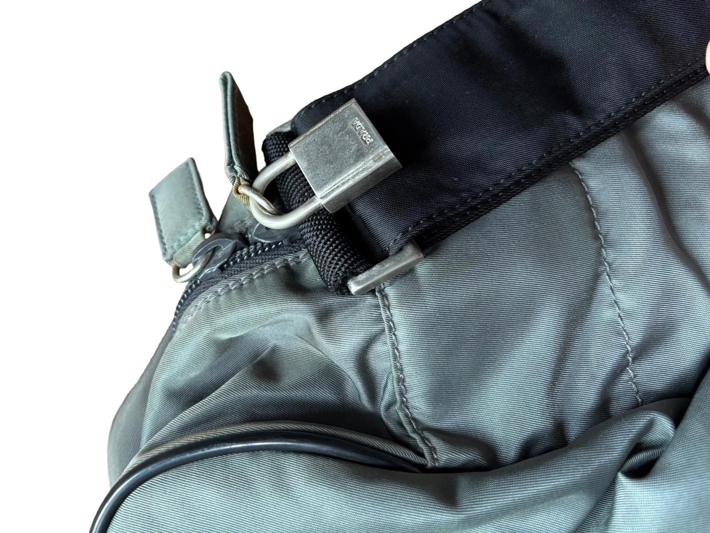 Prada Sport Red Tab Messenger Bag – Grey Nylon