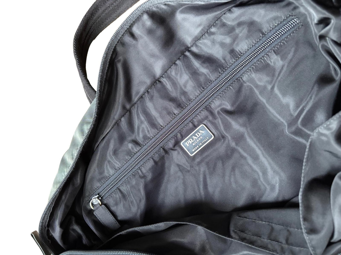 Prada Sport Red Tab Messenger Bag – Grey Nylon