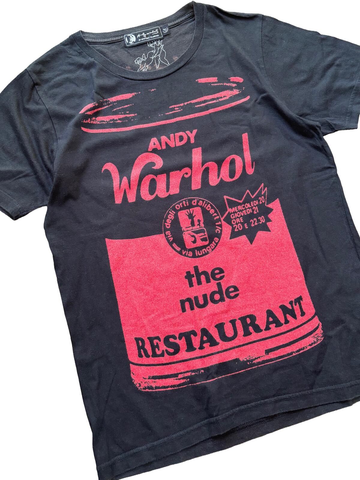 Hysteric Glamour Andy Warhol T-Shirt Black Red Small