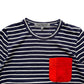 Comme des Garcons Stripe Pocket LS Tee Navy XS