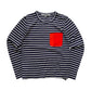 Comme des Garcons Stripe Pocket LS Tee Navy XS