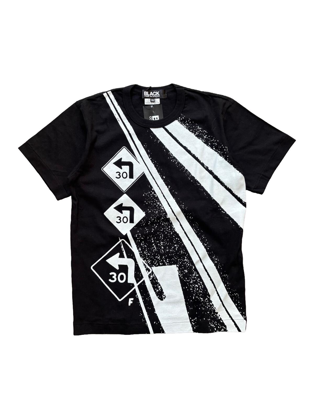 Black Comme des Garcons Graphic T-Shirt Black XS