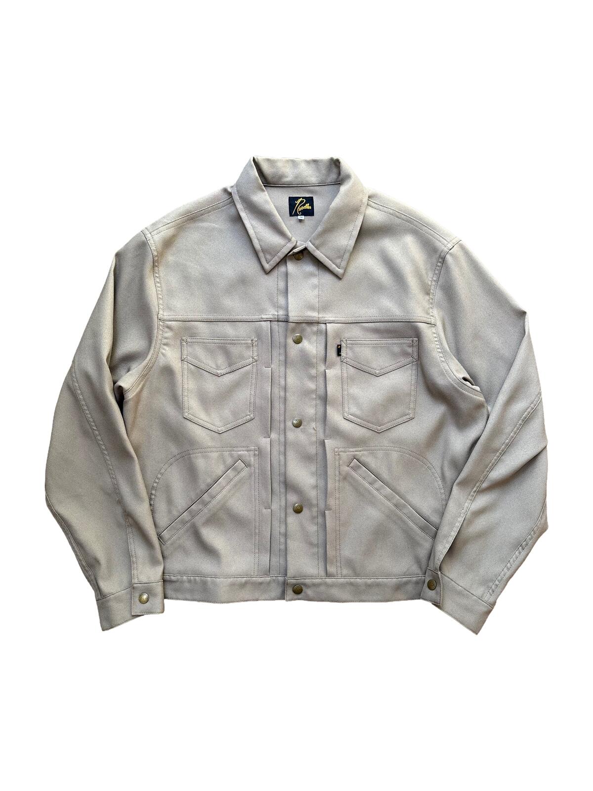 Needles Work Jacket Beige Snap Button Overshirt M
