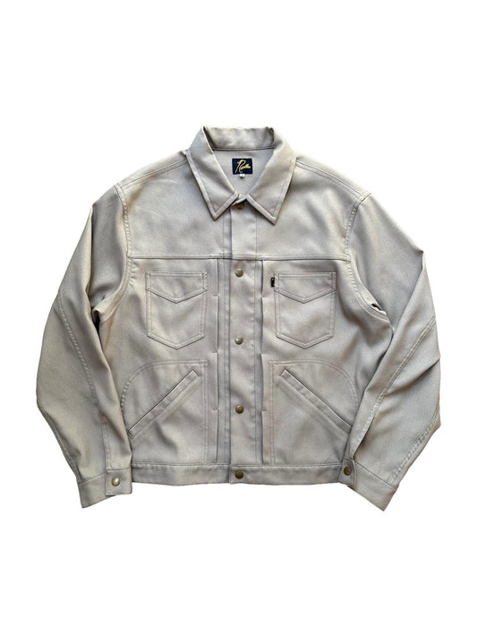 Needles Work Jacket Beige Snap Button Overshirt M