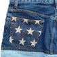 Hysteric Glamour Patchwork Denim Skirt Blue UK 10