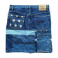 Hysteric Glamour Patchwork Denim Skirt Blue UK 10