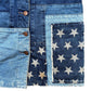 Hysteric Glamour Patchwork Denim Skirt Blue UK 10