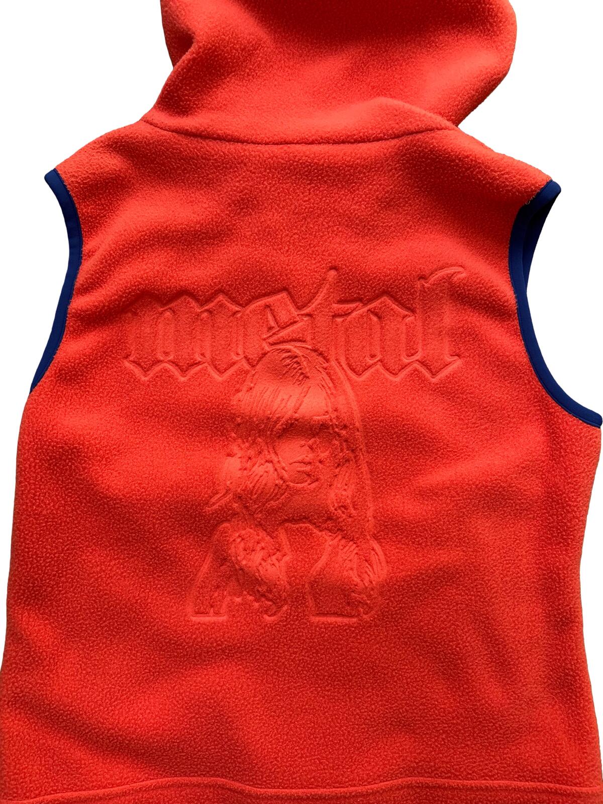 Hysteric Glamour Embossed Fleece Vest Hoodie Orange S