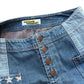 Hysteric Glamour Denim Patchwork Mini Skirt Blue W10