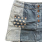 Hysteric Glamour Denim Patchwork Mini Skirt Blue W10