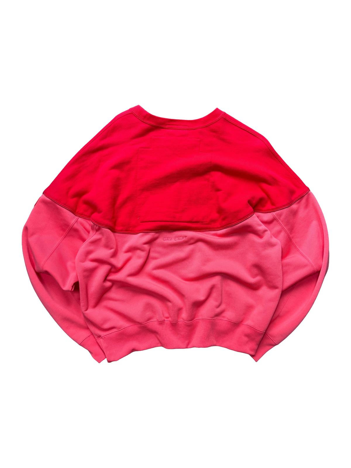 Cav Empt (C.E) Two-Tone Sweatshirt – Red / Pink – Size L