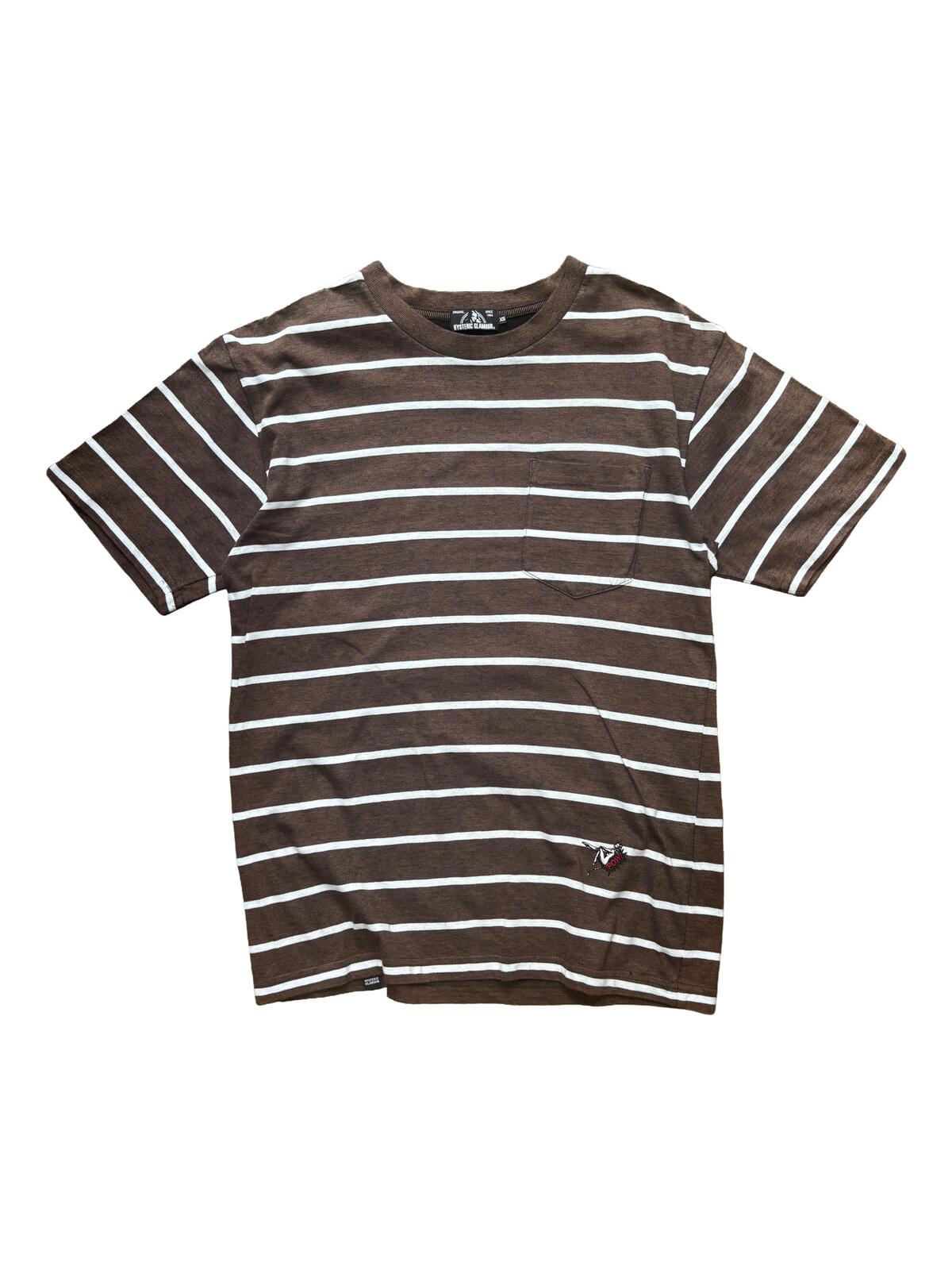 Hysteric Glamour Striped T Shirt Brown White XS