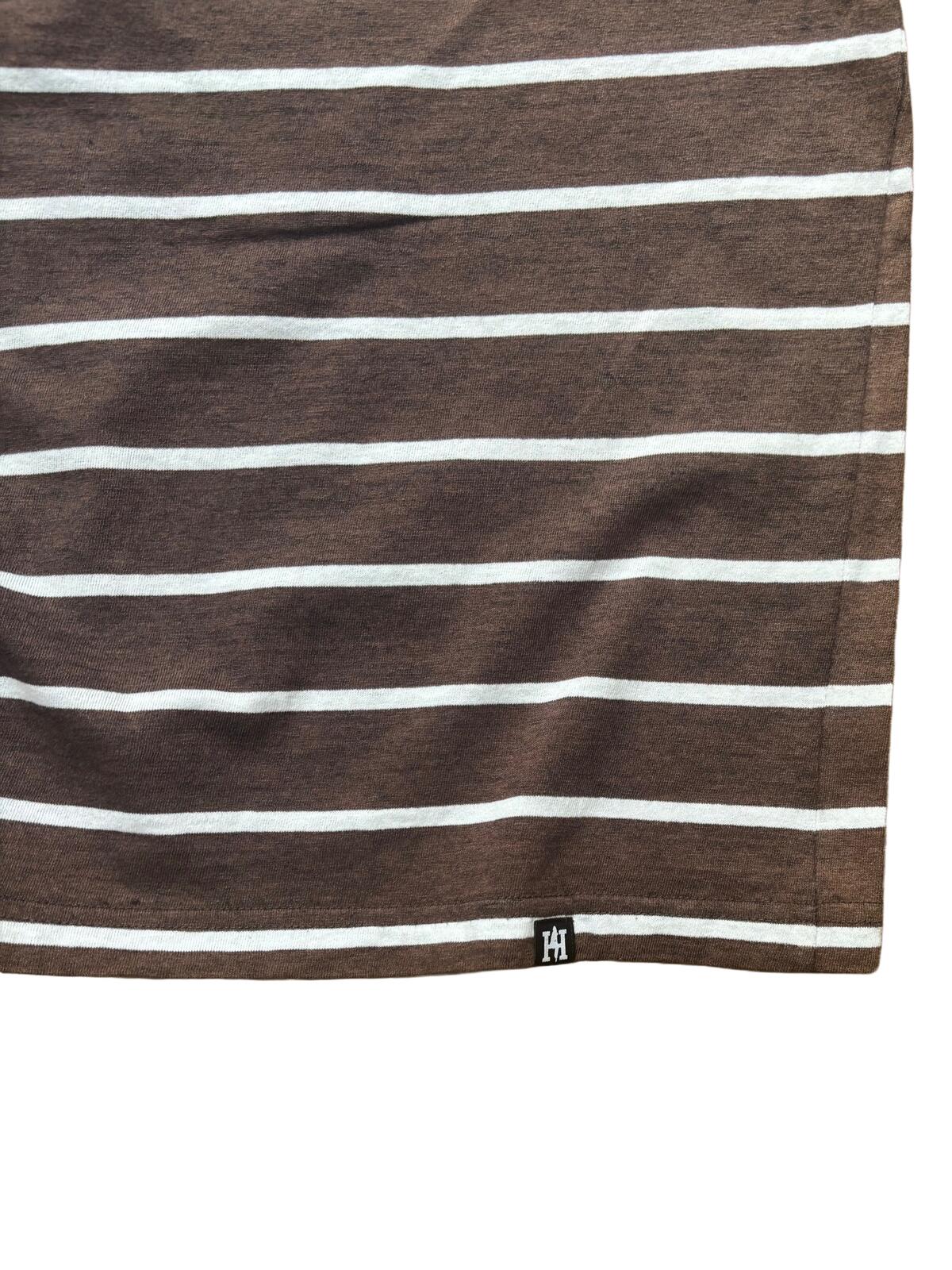 Hysteric Glamour Striped T Shirt Brown White XS