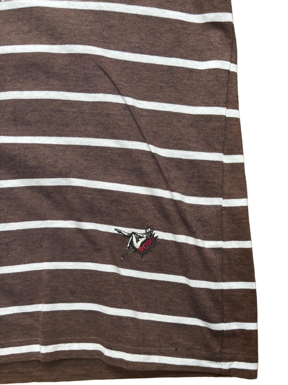Hysteric Glamour Striped T Shirt Brown White XS