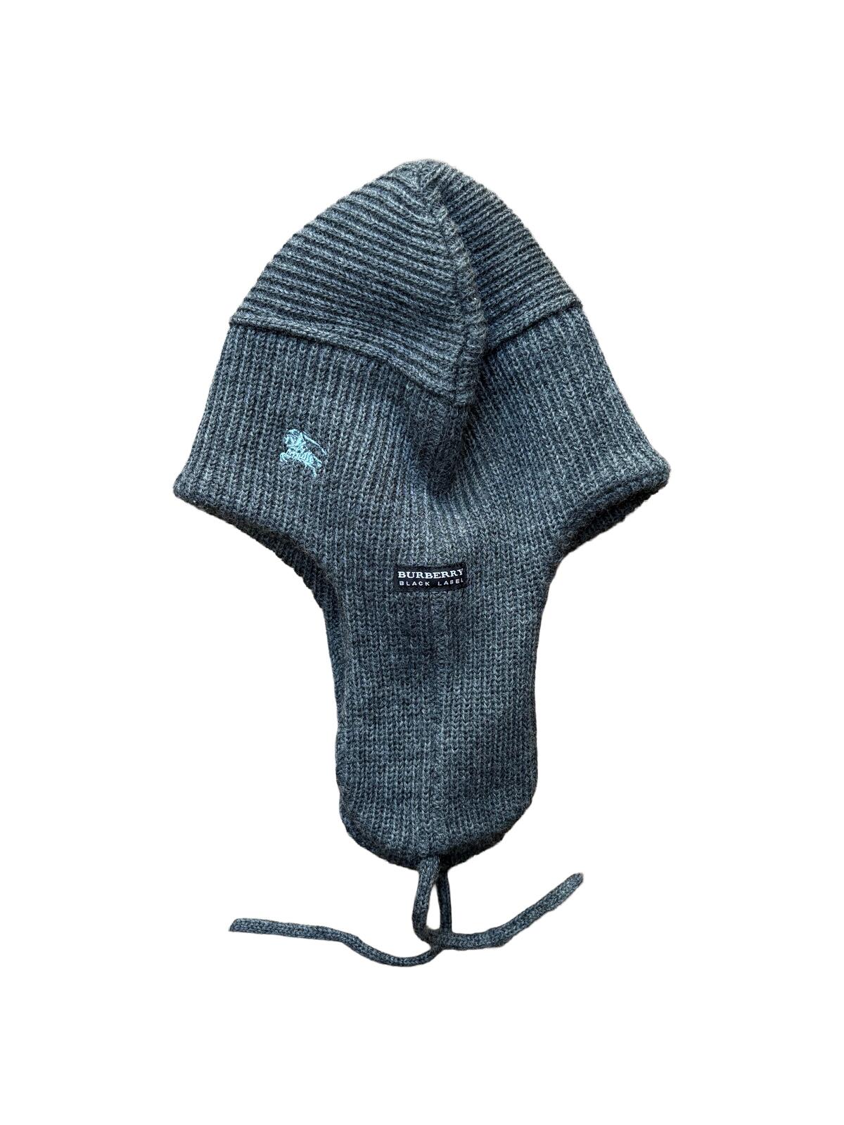 Burberry Black Label Ear Flap Knit Hat Grey