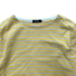 Burberry Black Label Striped Long Sleeve T Shirt Yellow