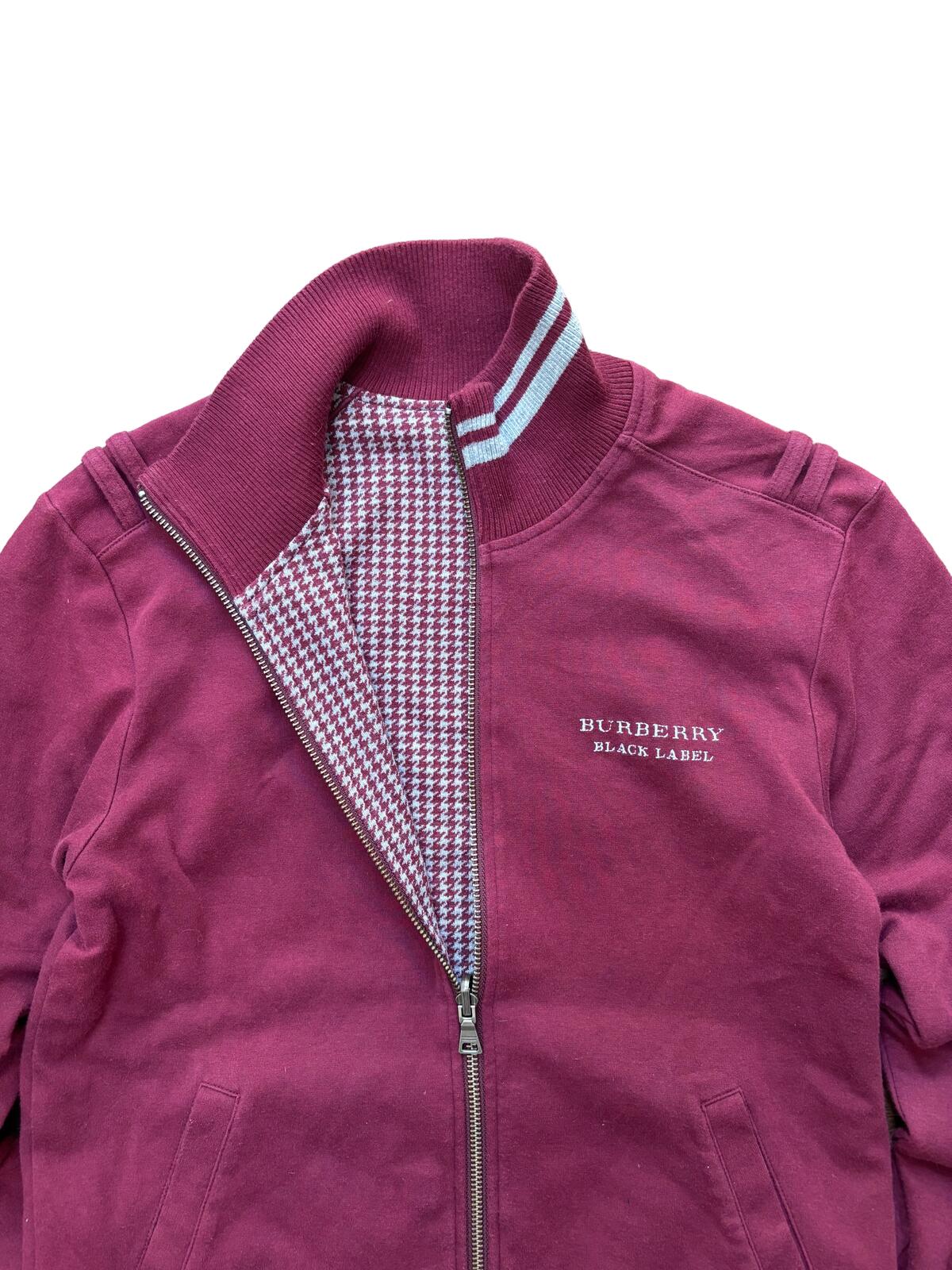 Burberry Black Label Reversible Jacket Burgundy Check