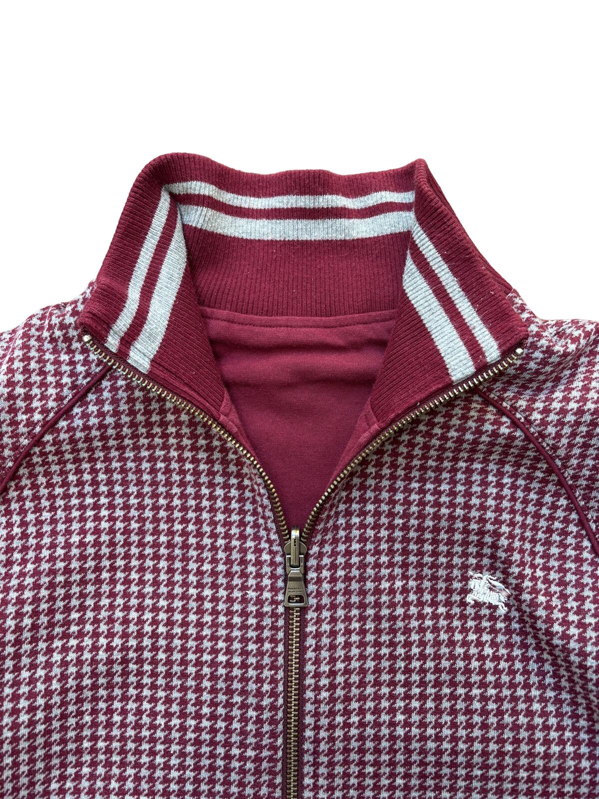 Burberry Black Label Reversible Jacket Burgundy Check