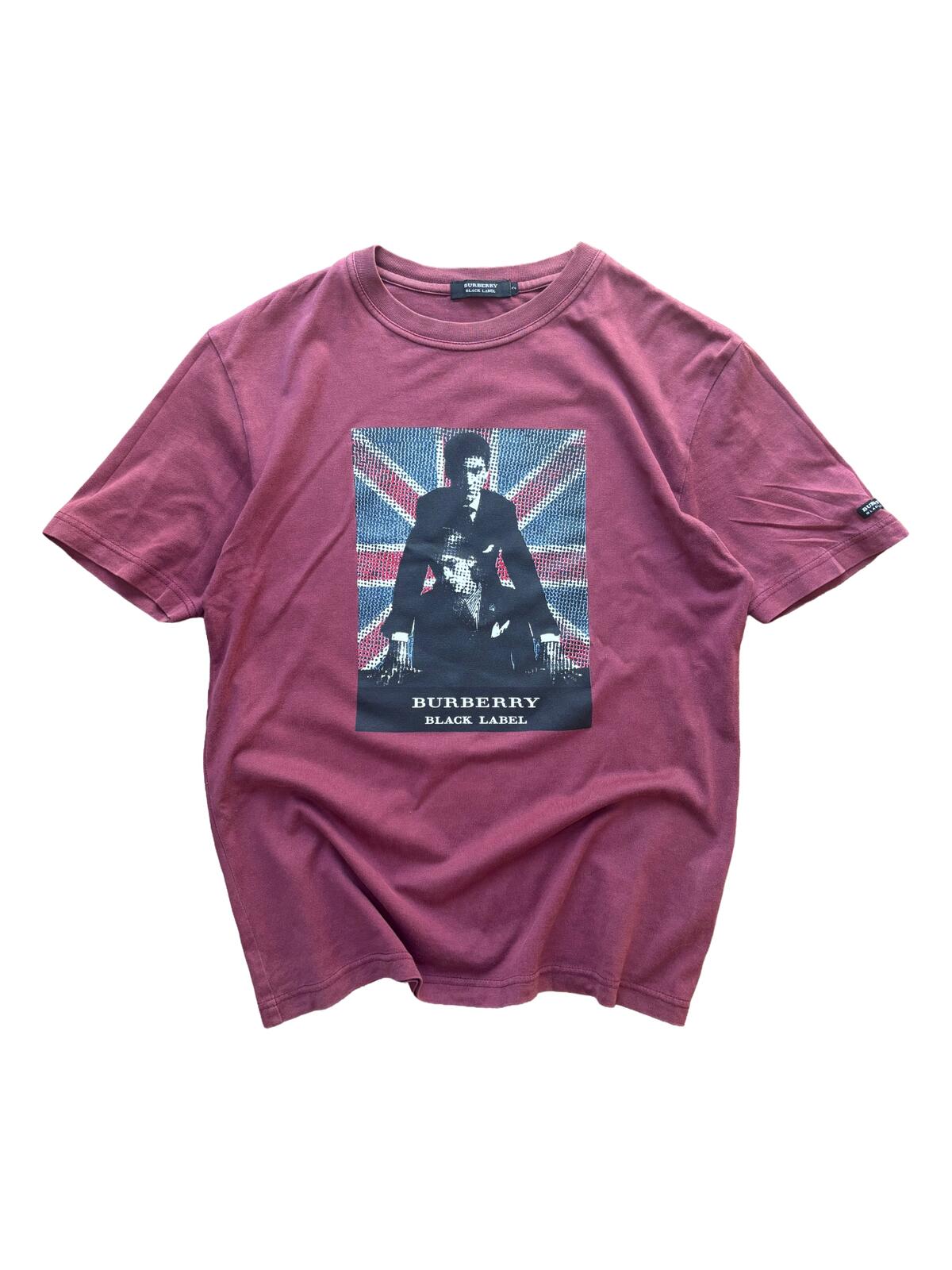Burberry Black Label Union Jack T Shirt Purple Medium