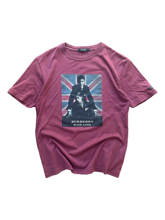 Burberry Black Label Union Jack T Shirt Purple Medium