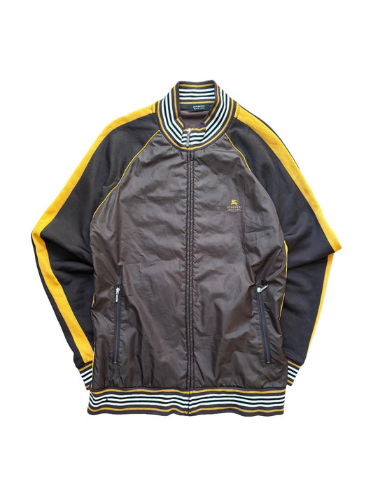 Burberry Black Label Track Jacket Brown Yellow Medium
