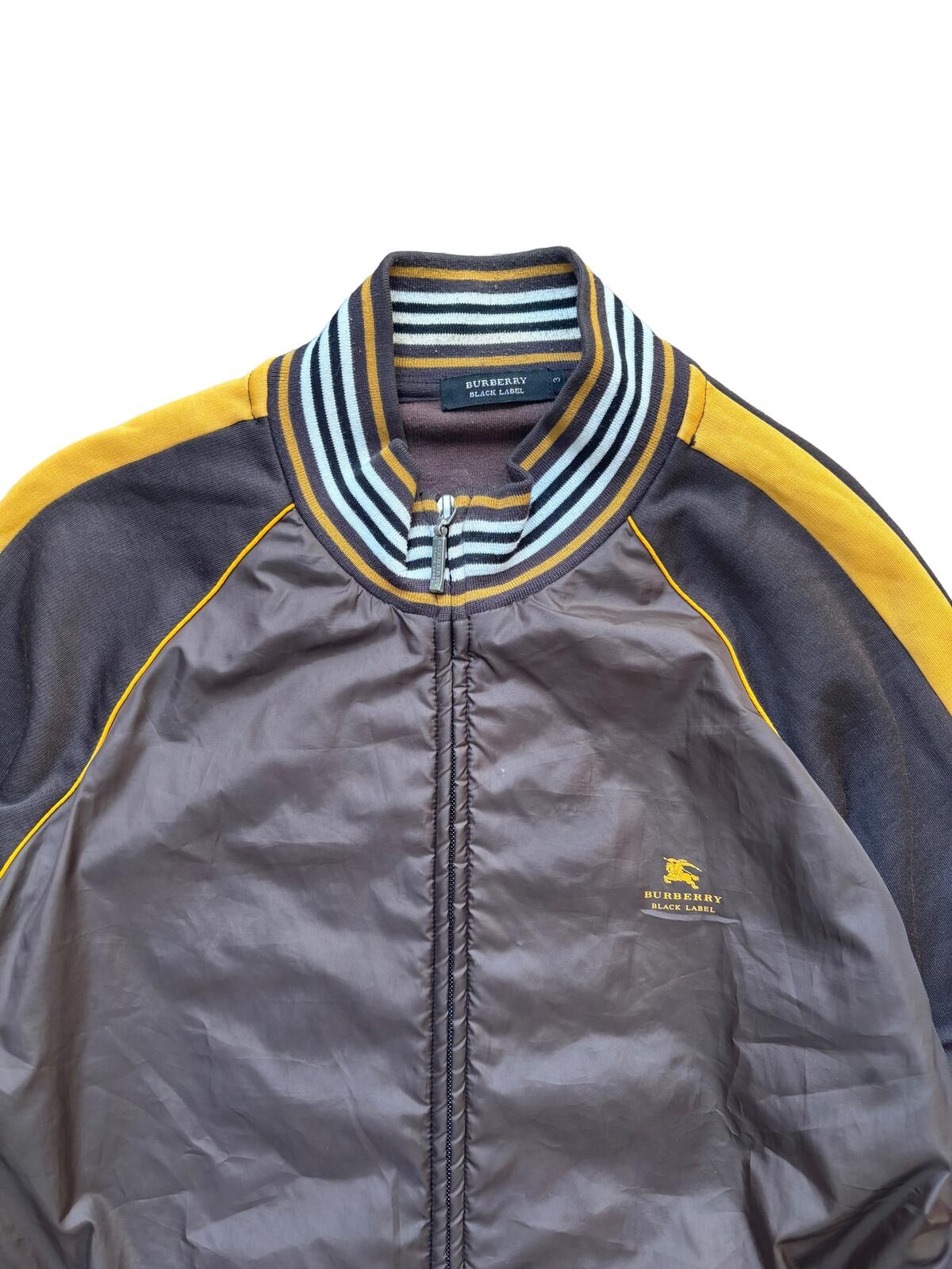 Burberry Black Label Track Jacket Brown Yellow Medium