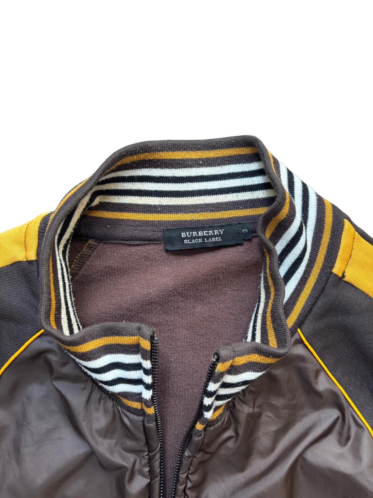 Burberry Black Label Track Jacket Brown Yellow Medium