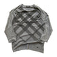 Burberry Black Label Check 7/8 Sleeve Top Grey Small