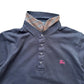 Burberry Black Label Check Collar Polo Shirt Black Small