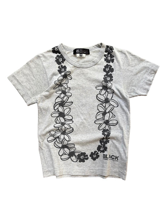 Comme des Garçons Black Floral Print T Shirt Grey XS