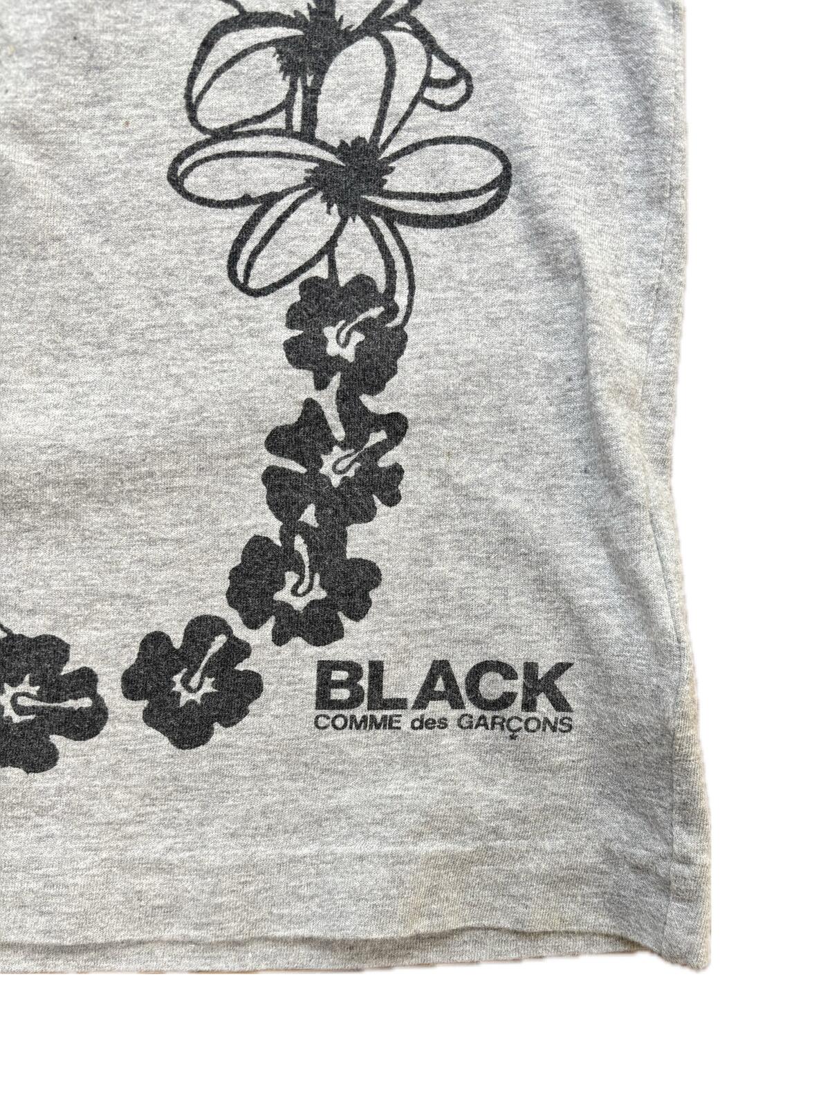 Comme des Garçons Black Floral Print T Shirt Grey XS