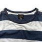 Needles Striped Cut and Sew T Shirt Blue White M