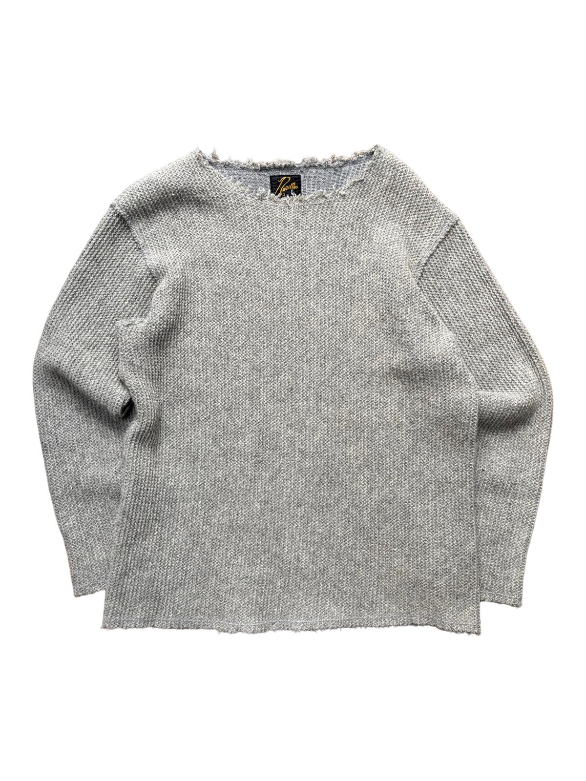Needles Cut Off Waffle Knit Sweater Raw Hem S