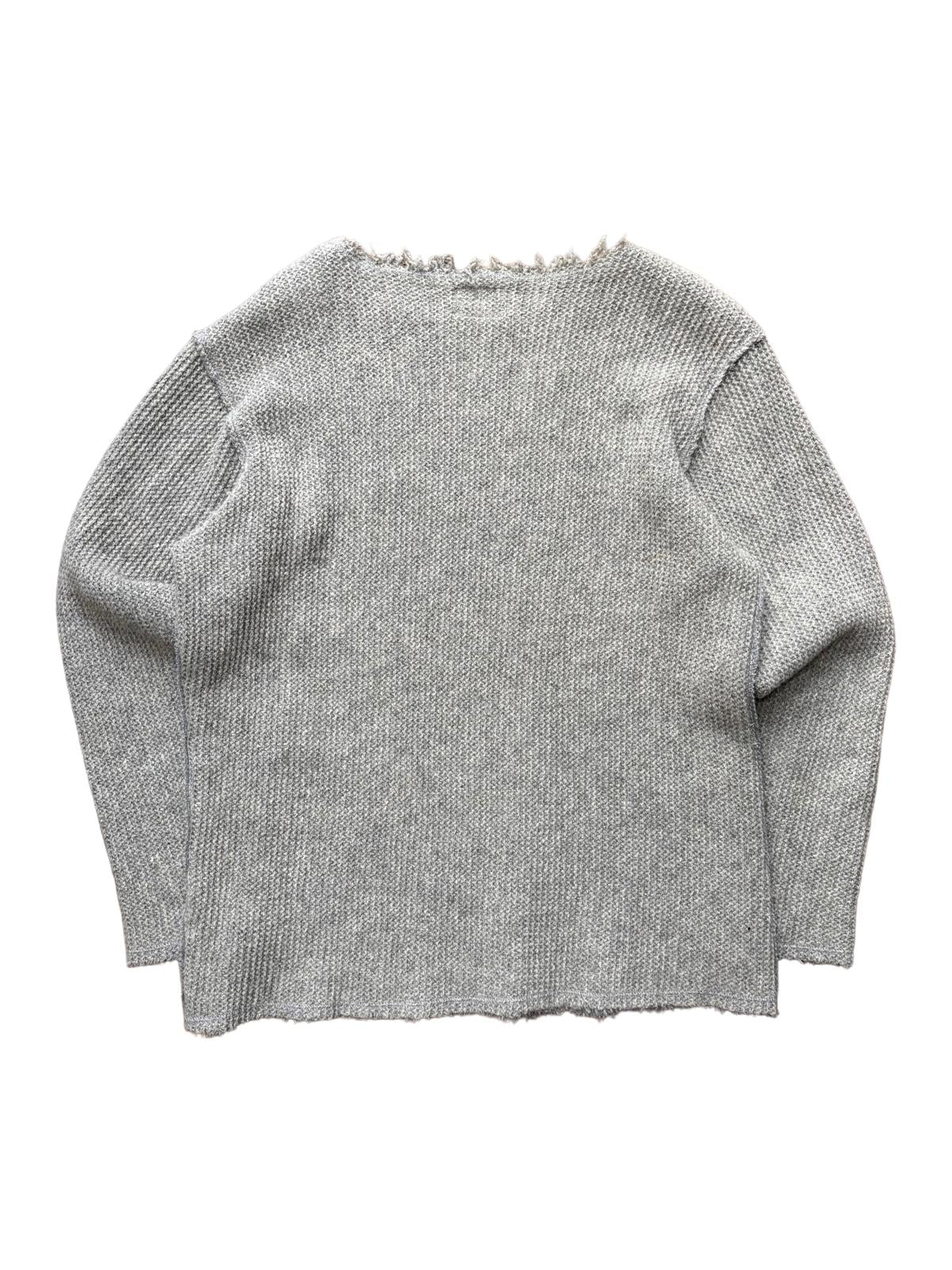 Needles Cut Off Waffle Knit Sweater Raw Hem S
